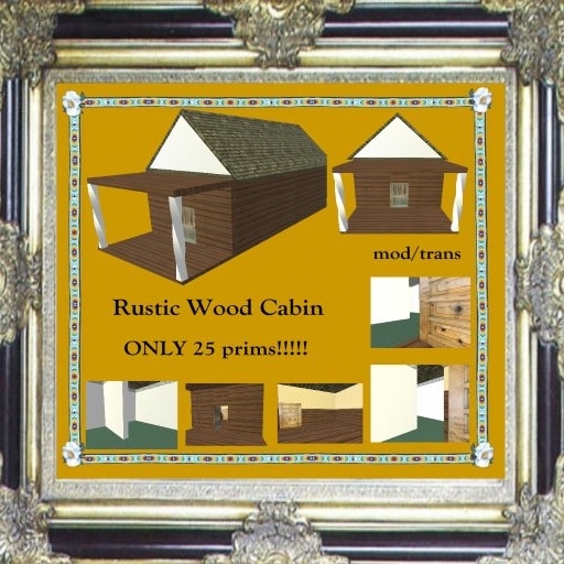 Rustic Wood Cabin - 25 prims!!!!!
