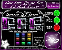 * Animation *Tip jar Set DJ/Host/Dancer*Menu Driven*