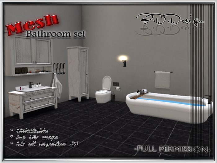 .::B.D.D::. FullPerm Mesh-Batroom Set