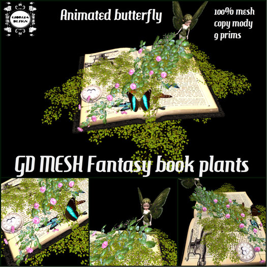 GD MESH Fantasy book plants