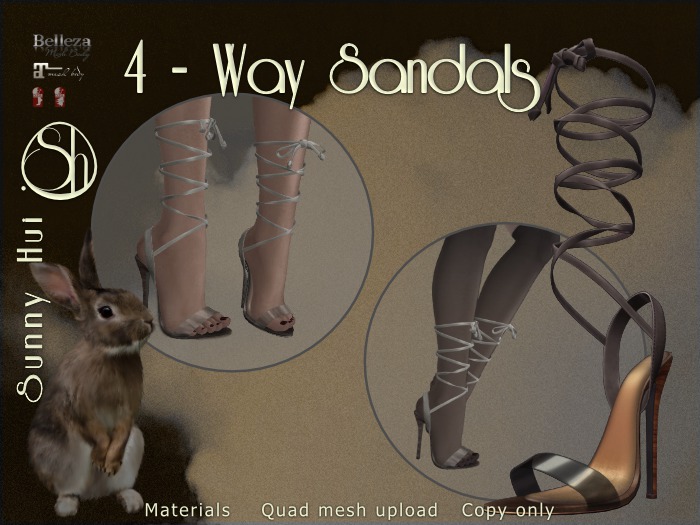 .Sh - 4 Way Sandals - PURPLE - Maitreya - Belleza - SLink