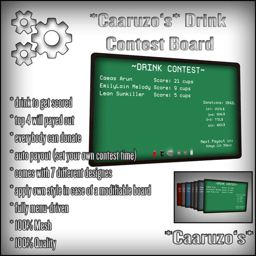*Caaruzo's* Drink Contest Board
