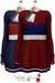 Sailor maxi sweater striped blue red
