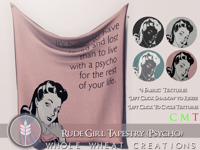 WHOLE.WHEAT - Rude Girl Tapestry (Psycho)