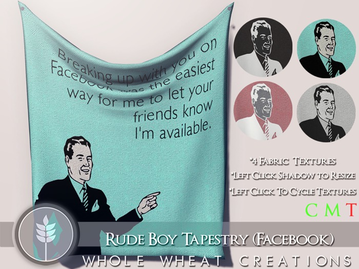 WHOLE.WHEAT - Rude Boy Tapestry (Facebook) BOX