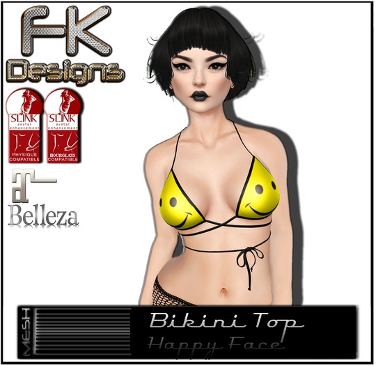 FK! - Bikini Top - Happy Face