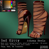 Bad Kitty Athena Heels Dark Red (V)