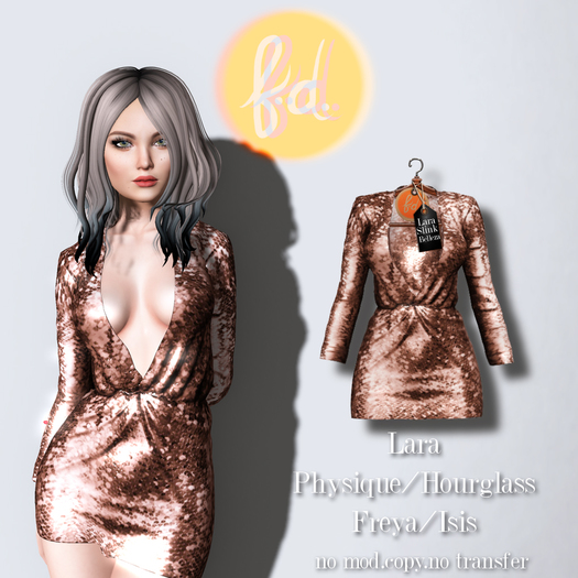 (fd) Open Party Dress - Sequin Rose Gold