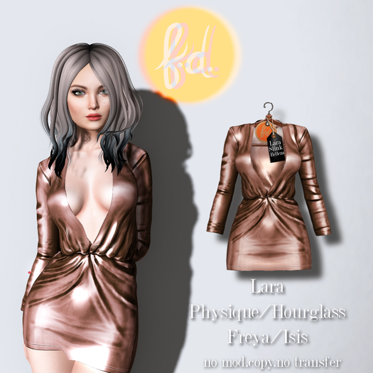 (fd) Open Party Dress - Metallic Rose