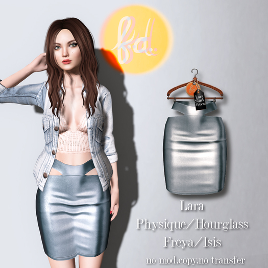 (fd) Cutout Pencil Skirt - Steel