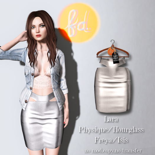 (fd) Cutout Pencil Skirt - Silver