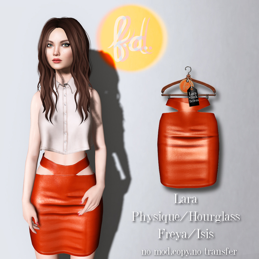 (fd) Cutout Pencil Skirt - Red