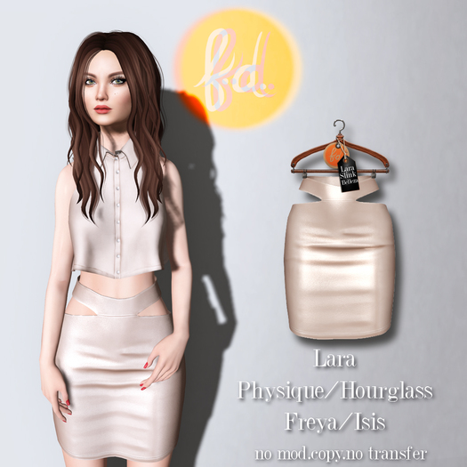 (fd) Cutout Pencil Skirt - Cream