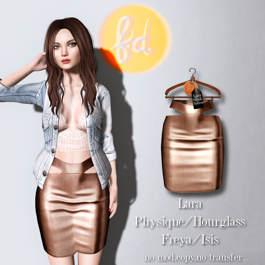 (fd) Cutout Pencil Skirt - Copper