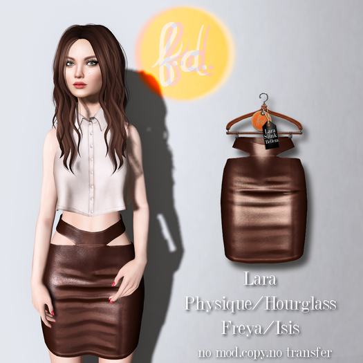 (fd) Cutout Pencil Skirt - Brown