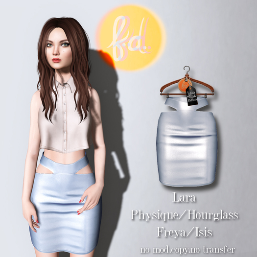 (fd) Cutout Pencil Skirt - Blue