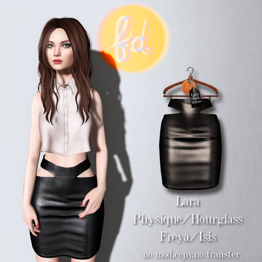 (fd) Cutout Pencil Skirt - Black