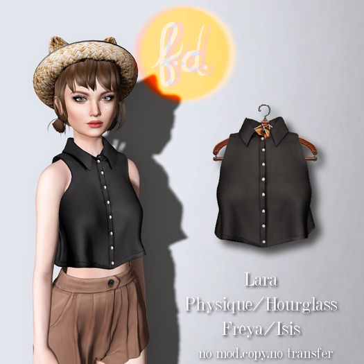 (fd) Cropped Collar Tank - Black