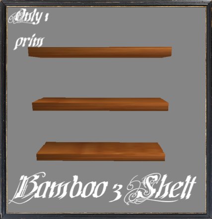 Bamboo three shelf