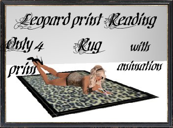 leopard print reading rug