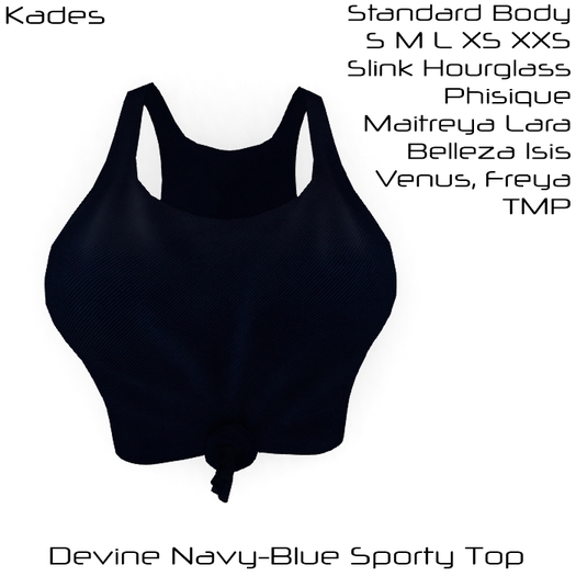 Devine Navy Sporty Top