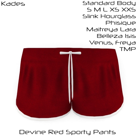 Devine Red Sporty Pants