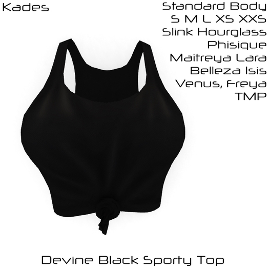 Devine Black Sporty Top