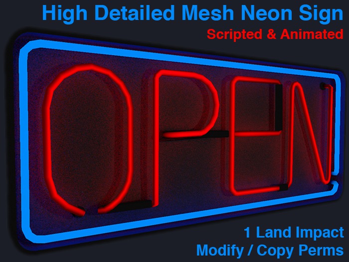 [Urban Optimized] OPEN Neon Sign (mesh)