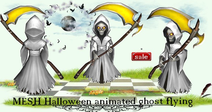 MESH Halloween ghost animated v. 3