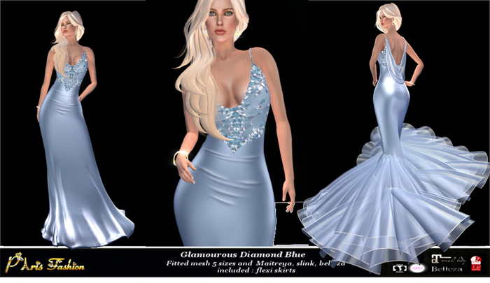 PARIS FASHION _ GLAMOUROUS DIAMOND BLUE