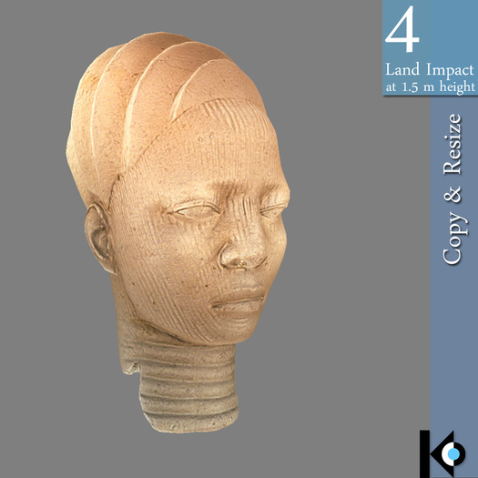 3D / African Terracotta Bust / 4 land impact