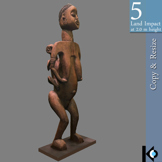 3D / African Mother Figurine / 5 land impact