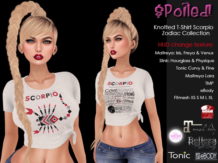 ::$poiled:: Knotted T-Shirt Scorpio - Zodiac Collection