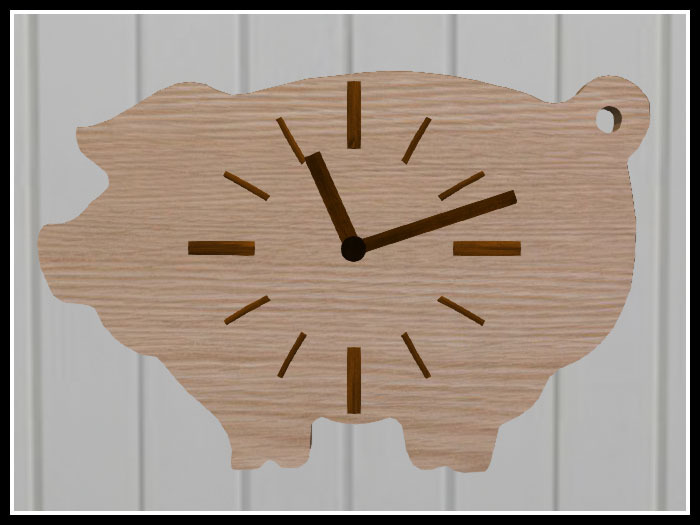 RE Pig Shape Wall Clock