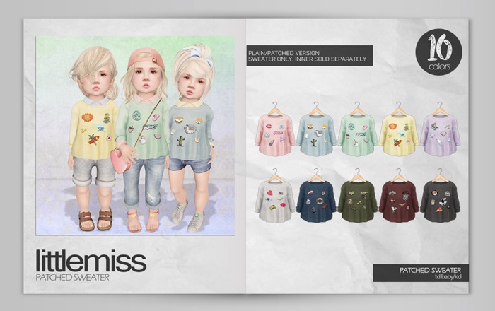 {Little Miss} Patched Sweater FATPACK