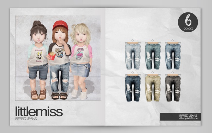 {Little Miss} Ripped Jeans FATPACK
