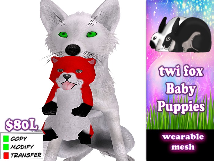 {PQ}Baby Puppies - cherry soda fox