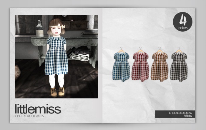 {Little Miss} Checkered Dress