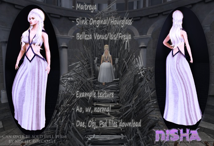 Nisha - khaleesi fullperm fitted mesh MAITREYA - SLINK - BELLEZA