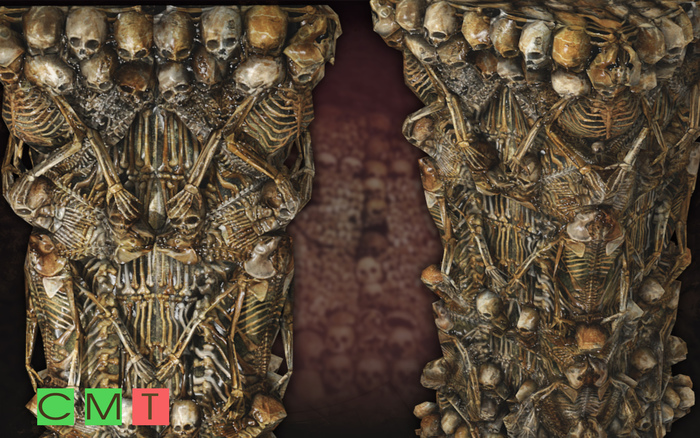 [MF] Mesh skeleton catacombs wall FATPACK (boxed)