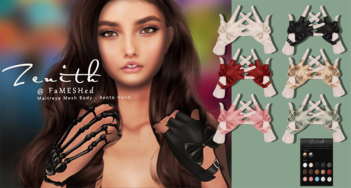 =Zenith=Leather Bow Glove (all Color)  -Maitreya