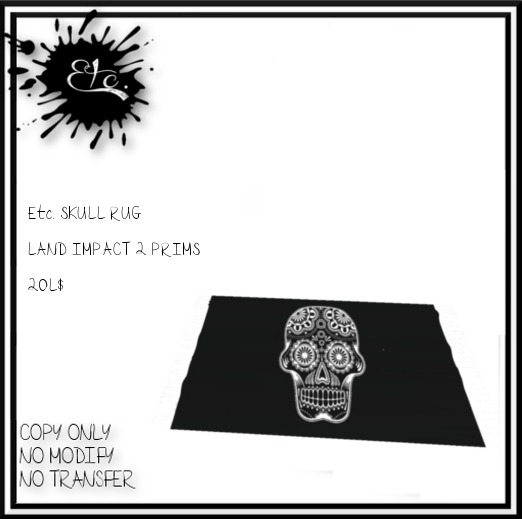 Etc. SKULL RUG