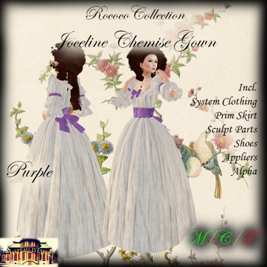 ~CdE~ Rococo Joceline PURPLE Chemise Gown