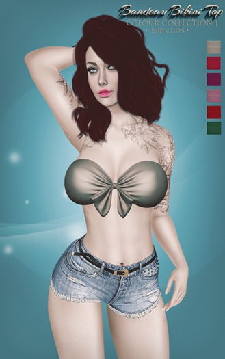 Perfection ~ Bandeau Bikini Top (Colour Collection 1) -HUD ADD