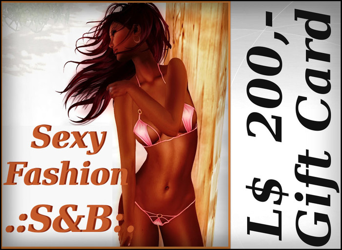 .:S&B:. Gift Card L$ 200 (boxed, rezz to unpack)