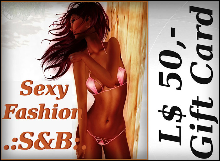 .:S&B:. Gift Card L$ 50 (boxed, rezz to unpack)