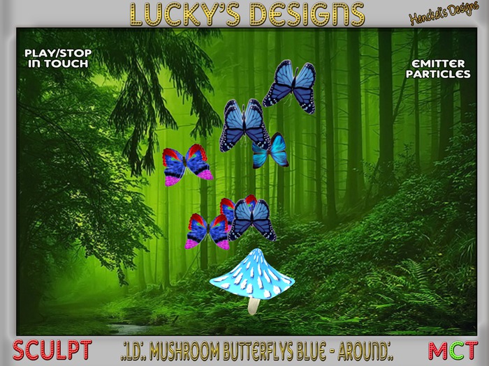 .:LD:. Mushroom Butterflys Blue - around:.