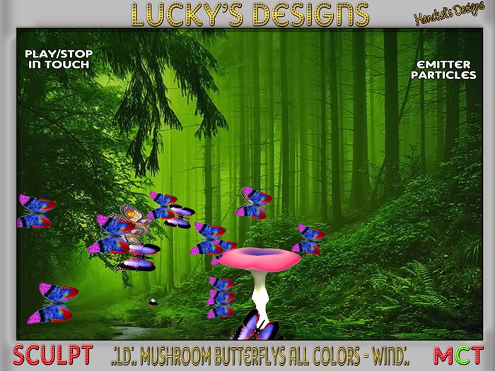 .:LD:. Mushroom Butterflys All Colors - Wind:.