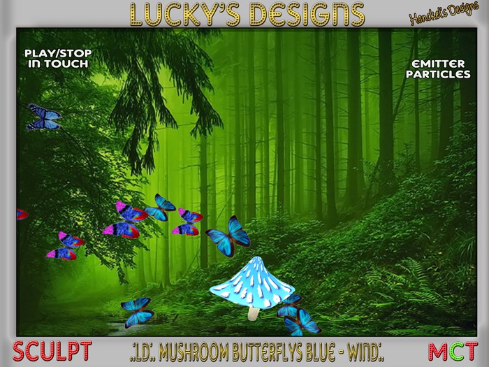 .:LD:. Mushroom Butterflys Blue - Wind:.