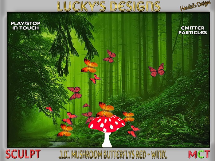 .:LD:. Mushroom Butterflys Red - Wind:.